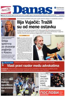 Danas - broj 6260, 19. nov 2014.