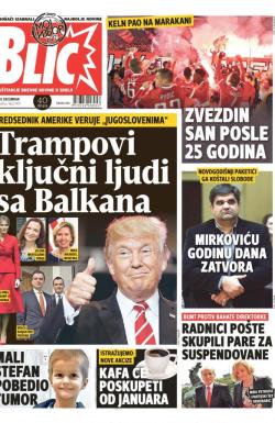Blic - broj 7479, 8. dec 2017.