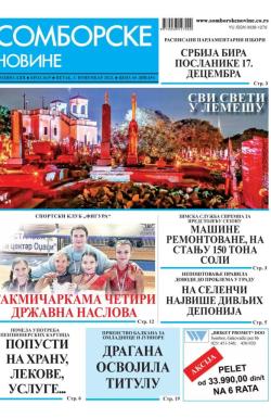 Somborske novine - broj 3619, 3. nov 2023.