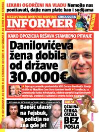 Informer CG - broj 726, 20. sep 2014.