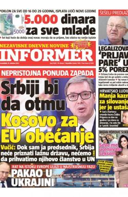 Informer - broj 3188, 10. okt 2022.