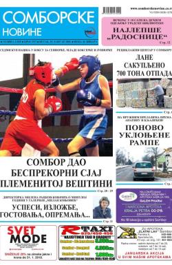 Somborske novine - broj 3317, 19. jan 2018.