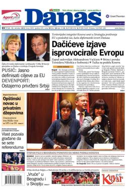 Danas - broj 5492, 12. okt 2012.