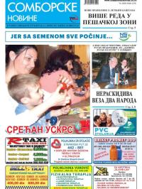 Somborske novine - broj 3277, 14. apr 2017.