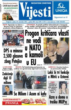 Vijesti - broj 5590, 29. nov 2013.