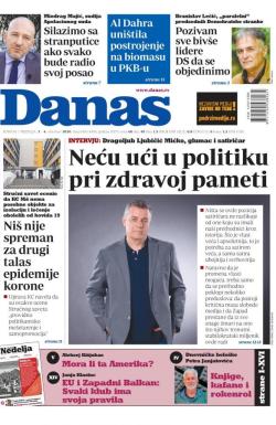 Danas - broj 8405-8406, 3. okt 2020.