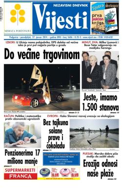 Vijesti - broj 5686, 27. jan 2014.