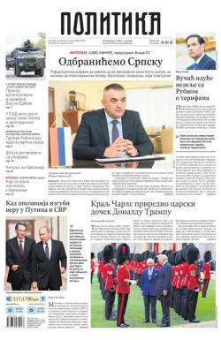 Politika - broj 40154, 18. sep 2025.