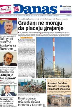 Danas - broj 7044, 11. jan 2017.