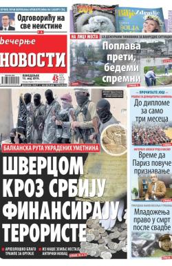 Večernje novosti - broj 3242, 13. maj 2019.