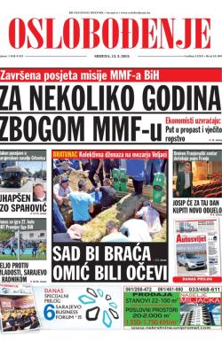 Oslobođenje - broj 24.589, 13. maj 2015.