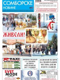 Somborske novine - broj 3314-15, 29. dec 2017.