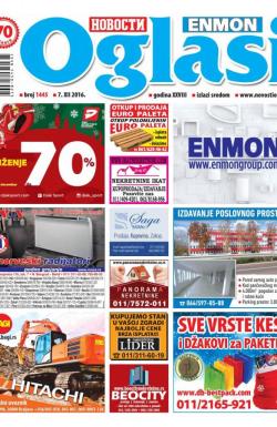 Novosti oglasi - broj 1445, 7. dec 2016.