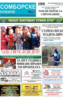Somborske novine - broj 3094, 11. okt 2013.