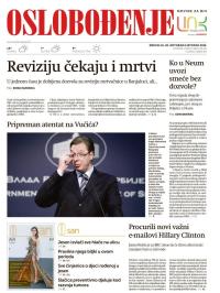 Oslobođenje - broj 25120, 30. okt 2016.