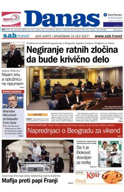 Danas - broj 5891, 15. nov 2013.