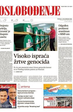 Oslobođenje - broj 25.007, 8. jul 2016.