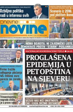 Dnevne novine - broj 2727, 8. jul 2020.