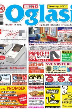 Novosti oglasi - broj 1349, 4. feb 2015.