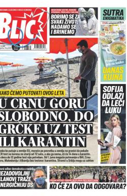 Blic - broj 8335, 13. maj 2020.