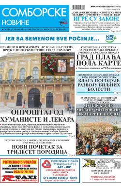 Somborske novine - broj 3387, 24. maj 2019.