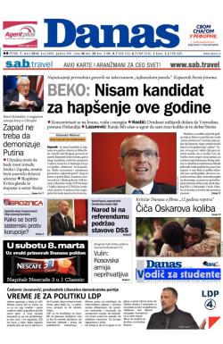 Danas - broj 6003, 7. mar 2014.
