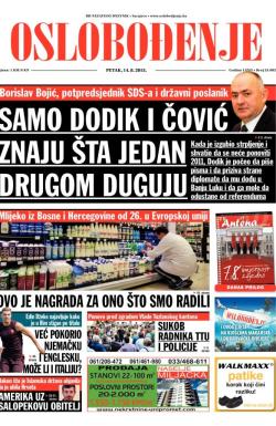 Oslobođenje - broj 24.682, 14. avg 2015.