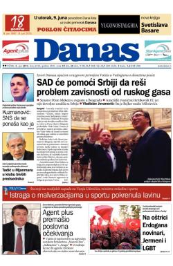 Danas - broj 6458, 5. jun 2015.