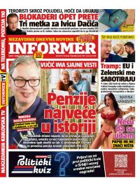 Informer - broj 4070, 30. avg 2025.
