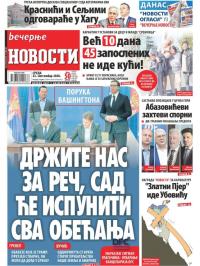 Večernje novosti - broj 3723, 23. sep 2020.