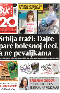 Blic - broj 7132, 19. dec 2016.