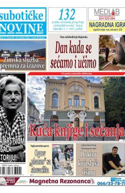 Nove Subotičke novine - broj 445, 24. okt 2025.