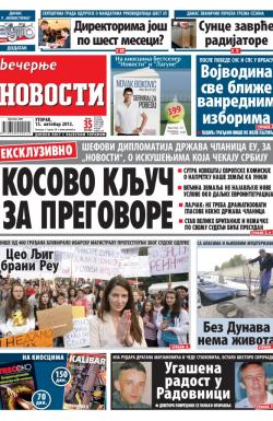 Večernje novosti - broj 1061, 15. okt 2013.