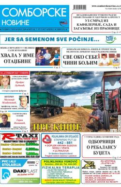 Somborske novine - broj 3289, 7. jul 2017.