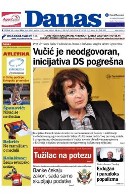 Danas - broj 6161, 12. avg 2014.