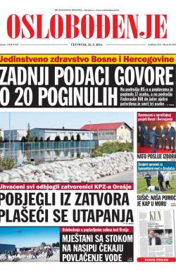 Oslobođenje - broj 24.233, 22. maj 2014.
