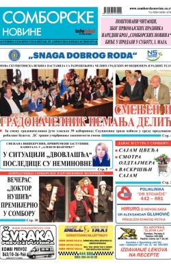 Somborske novine - broj 3122, 25. apr 2014.