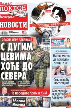 Večernje novosti - broj 3124, 20. okt 2018.