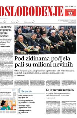 Oslobođenje - broj 25615, 20. mar 2018.