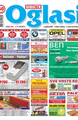 Novosti oglasi - broj 1289, 11. dec 2013.