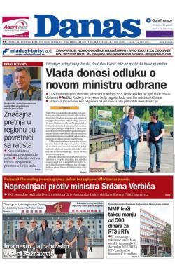 Danas - broj 6644, 8. dec 2015.