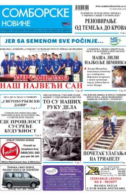 Somborske novine - broj 3332, 4. maj 2018.