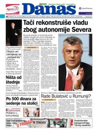 Danas - broj 5526, 15. nov 2012.