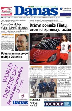 Danas - broj 5658, 27. mar 2013.