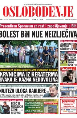 Oslobođenje - broj 24.297, 25. jul 2014.