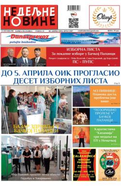 Nedeljne novine, B. Palanka - broj 2587, 9. apr 2016.