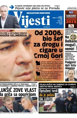 Vijesti - broj 5904, 3. sep 2014.