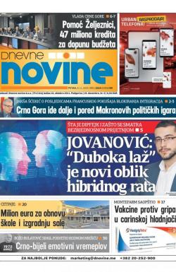 Dnevne novine - broj 2524, 8. nov 2019.