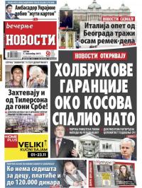 Večernje novosti - broj 2779, 3. nov 2017.