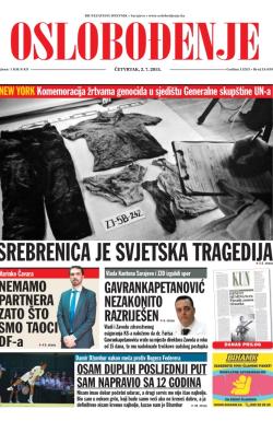 Oslobođenje - broj 24.639, 2. jul 2015.